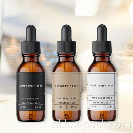 Hete verkoop 15 ml cosmetische barnsteenverpakking glas druppelaar fles 10 ml gekleurde essentiële oliedruppel fles